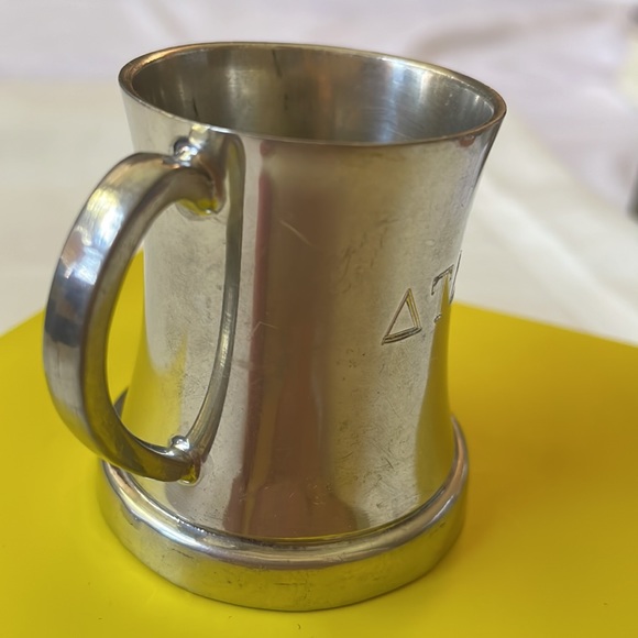 VTG made in England Pewter Glass bottom 1 1/2 oz measuring cup - Picture 3 of 10